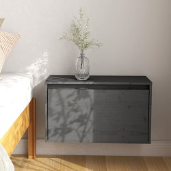 vidaXL Armario de pared de madera maciza de pino gris 60x30x35 cm