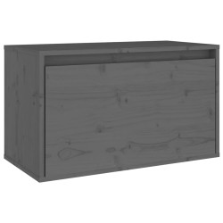 vidaXL Armario de pared de madera maciza de pino gris 60x30x35 cm