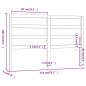vidaXL Cabecero de cama madera maciza de pino marrón miel 141x4x100 cm vidaXL Cabecero de cama madera maciza de pino marrón miel 141x4x100 cm