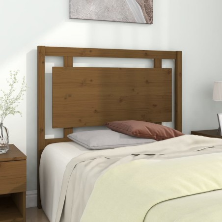 vidaXL Cabecero de cama madera maciza pino marrón miel 105,5x4x100 cm