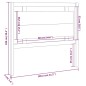 vidaXL Cabecero de cama madera maciza pino marrón miel 105,5x4x100 cm vidaXL Cabecero de cama madera maciza pino marrón miel 105,5x4x100 cm