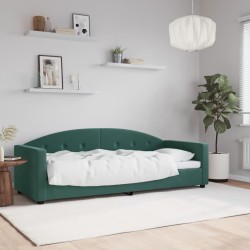 vidaXL Sofá cama terciopelo verde oscuro 80x200 cm