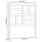 vidaXL Cabecero de cama madera maciza de pino blanco 106x4x104 cm vidaXL Cabecero de cama madera maciza de pino blanco 106x4x104 cm