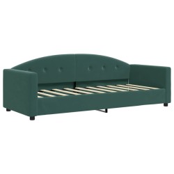 vidaXL Sofá cama terciopelo verde oscuro 80x200 cm