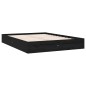 vidaXL Estructura de cama doble madera maciza negro 135x190 cm vidaXL Estructura de cama doble madera maciza negro 135x190 cm