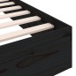 vidaXL Estructura de cama doble madera maciza negro 135x190 cm vidaXL Estructura de cama doble madera maciza negro 135x190 cm