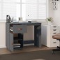 vidaXL Escritorio de madera maciza de pino gris 95x50x75 cm
