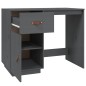 vidaXL Escritorio de madera maciza de pino gris 95x50x75 cm