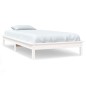 vidaXL Estructura de cama madera maciza de pino blanco 75x190 cm vidaXL Estructura de cama madera maciza de pino blanco 75x190 cm