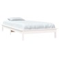 vidaXL Estructura de cama madera maciza de pino blanco 75x190 cm vidaXL Estructura de cama madera maciza de pino blanco 75x190 cm