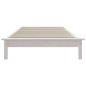 vidaXL Estructura de cama madera maciza de pino blanco 75x190 cm vidaXL Estructura de cama madera maciza de pino blanco 75x190 cm