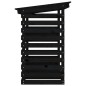 vidaXL Leñero de madera maciza de pino negro 108x73x108 cm vidaXL Leñero de madera maciza de pino negro 108x73x108 cm