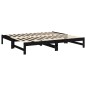 vidaXL Sofá cama extraíble madera maciza de pino negro 2x(75x190) cm vidaXL Sofá cama extraíble madera maciza de pino negro 2x(75x190) cm