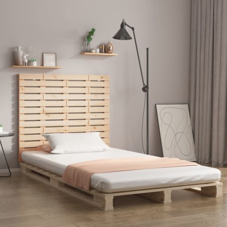 vidaXL Cabecero de cama de pared madera maciza de pino 81x3x91,5 cm
