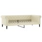 vidaXL Sofá cama cuero sintético color crema 90x200 cm vidaXL Sofá cama cuero sintético color crema 90x200 cm