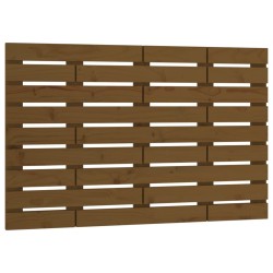 vidaXL Cabecero cama pared madera maciza pino marrón miel 106x3x63 cm