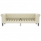 vidaXL Sofá cama cuero sintético color crema 90x200 cm vidaXL Sofá cama cuero sintético color crema 90x200 cm