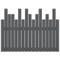 vidaXL Cabecero de cama de pared madera maciza pino gris 108x3x80 cm vidaXL Cabecero de cama de pared madera maciza pino gris 108x3x80 cm