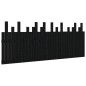 vidaXL Cabecero de cama de pared madera maciza pino negro 204x3x80 cm