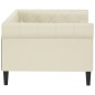 vidaXL Sofá cama cuero sintético color crema 90x200 cm vidaXL Sofá cama cuero sintético color crema 90x200 cm