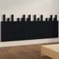 vidaXL Cabecero de cama de pared madera maciza pino negro 204x3x80 cm