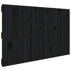 vidaXL Cabecero de cama de pared madera maciza pino negro 108x3x60 cm