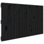 vidaXL Cabecero de cama de pared madera maciza pino negro 108x3x60 cm vidaXL Cabecero de cama de pared madera maciza pino negro 108x3x60 cm