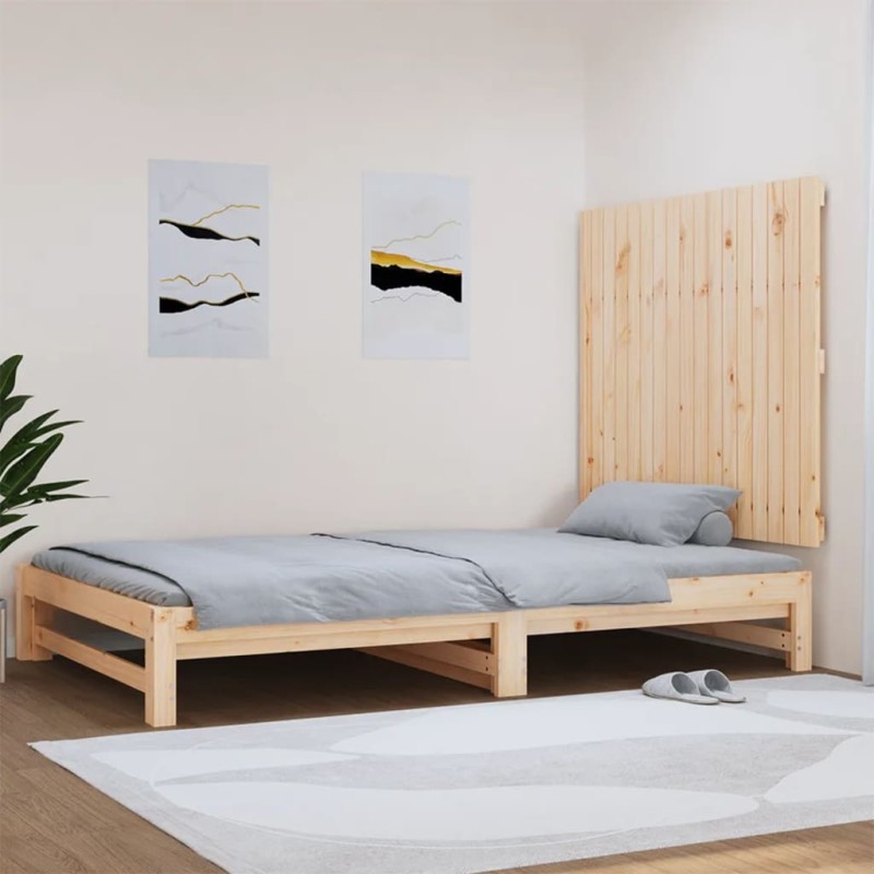 vidaXL Cabecero de cama de pared madera maciza de pino 108x3x90 cm vidaXL Cabecero de cama de pared madera maciza de pino 108x3x90 cm