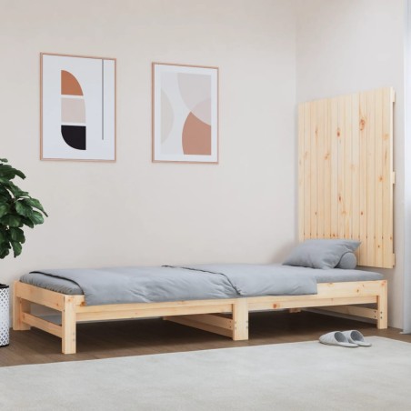 vidaXL Cabecero de cama de pared madera maciza de pino 82,5x3x90 cm