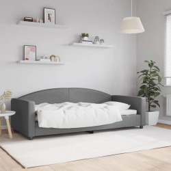 vidaXL Sofá cama tela gris oscuro 90x200 cm