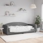 vidaXL Sofá cama tela gris oscuro 90x200 cm