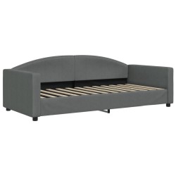 vidaXL Sofá cama tela gris oscuro 90x200 cm