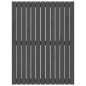 vidaXL Cabecero de cama de pared madera maciza pino gris 82,5x3x110 cm