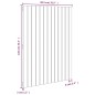 vidaXL Cabecero de cama de pared madera maciza pino gris 82,5x3x110 cm