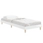 vidaXL Estructura de cama madera contrachapada blanco brillo 75x190 cm vidaXL Estructura de cama madera contrachapada blanco brillo 75x190 cm