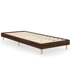 vidaXL Estructura de cama madera contrachapada roble marrón 75x190 cm