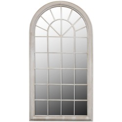 vidaXL Espejo de jardín arco rústico uso interior y exterior 60x116 cm