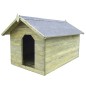 vidaXL Casa de perros de jardín tejado abierto madera pino impregnada vidaXL Casa de perros de jardín tejado abierto madera pino impregnada