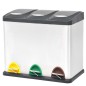 vidaXL Cubo de reciclaje y basura con pedal acero inoxidable 24 L vidaXL Cubo de reciclaje y basura con pedal acero inoxidable 24 L