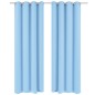 vidaXL Cortinas opacas 2 piezas con ojales de metal 135x175cm turquesa vidaXL Cortinas opacas 2 piezas con ojales de metal 135x175cm turquesa