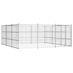 vidaXL Perrera de exterior 450x450x185 cm