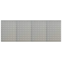 vidaXL Tableros de clavijas para pared 4 unidades acero 40x58 cm