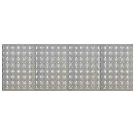 vidaXL Tableros de clavijas para pared 4 unidades acero 40x58 cm
