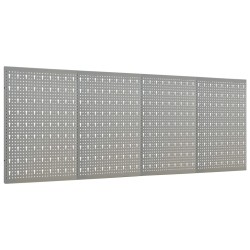 vidaXL Tableros de clavijas para pared 4 unidades acero 40x58 cm