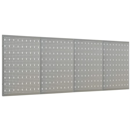 vidaXL Tableros de clavijas para pared 4 unidades acero 40x58 cm