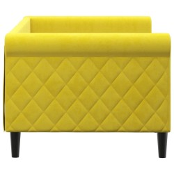 vidaXL Sofá cama terciopelo amarillo 80x200 cm