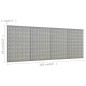 vidaXL Tableros de clavijas para pared 4 unidades acero 40x58 cm vidaXL Tableros de clavijas para pared 4 unidades acero 40x58 cm