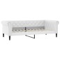vidaXL Sofá cama cuero sintético blanco 80x200 cm vidaXL Sofá cama cuero sintético blanco 80x200 cm