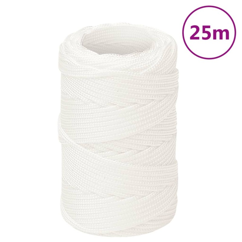 vidaXL Cuerda de barco polipropileno blanco intenso 2 mm 25 m vidaXL Cuerda de barco polipropileno blanco intenso 2 mm 25 m