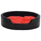 vidaXL Cama para perros felpa y cuero sintético negro rojo 99x89x21 cm vidaXL Cama para perros felpa y cuero sintético negro rojo 99x89x21 cm
